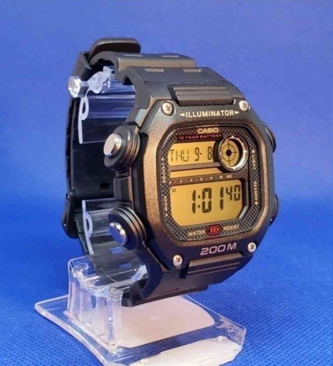 Casio Mens Digital Quartz 10 Year Batt200m Black Resin Watch - Lorain, Ohio - FleaMarketBay