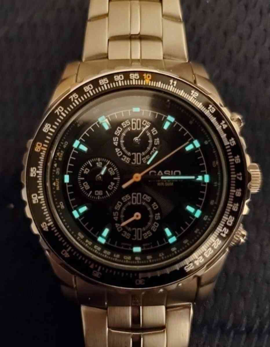Casio Mens Rotating Slide Rule Bezel Aviator Stainless Steel - Lorain, Ohio - FleaMarketBay
