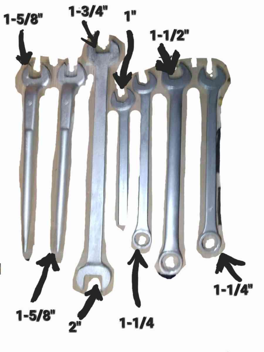 Large set of wrenches