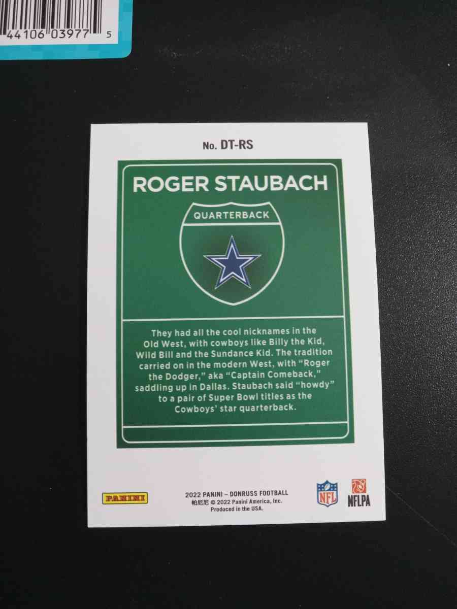 2022 Roger Staubach donruss Downtown - Lansing, Michigan - FleaMarketBay