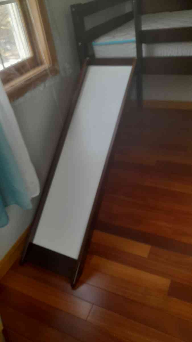 wooden children bed with slide no mattress - Wilbraham, Massachusetts - FleaMarketBay
