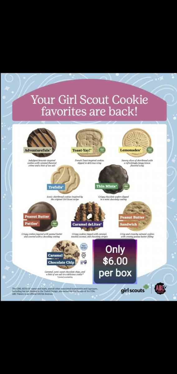 Delicious Girl Scout cookies - Hayward, California