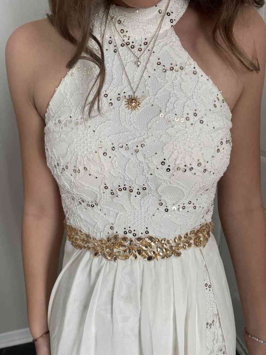 ivory and gold dress - Novi, Michigan - FleaMarketBay