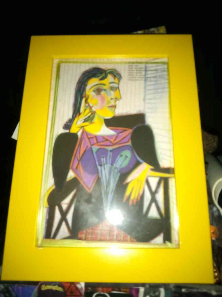 Framed Picasso art two in set - San Antonio, Texas