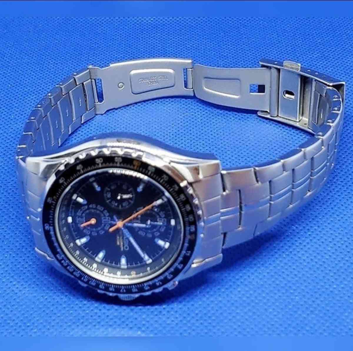 Casio Mens Rotating Slide Rule Bezel Aviator Stainless Steel - Lorain, Ohio - FleaMarketBay