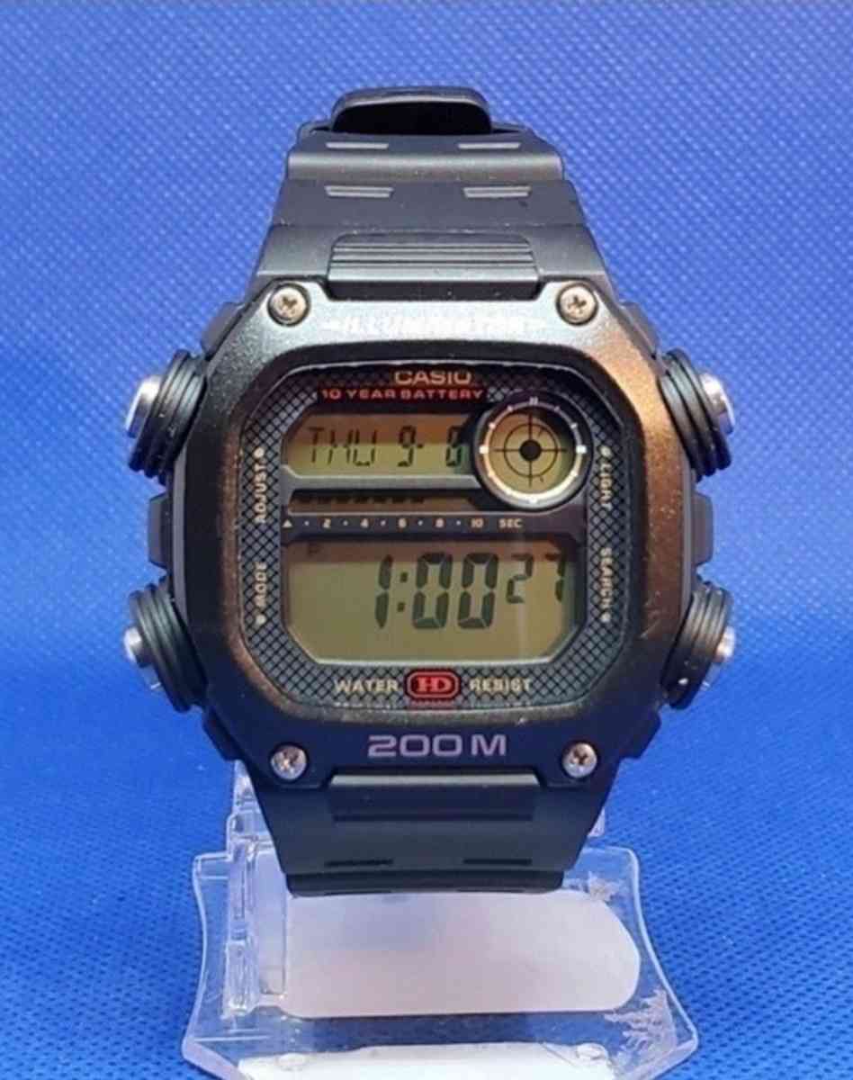 Casio Mens Digital Quartz 10 Year Batt200m Black Resin Watch - Lorain, Ohio