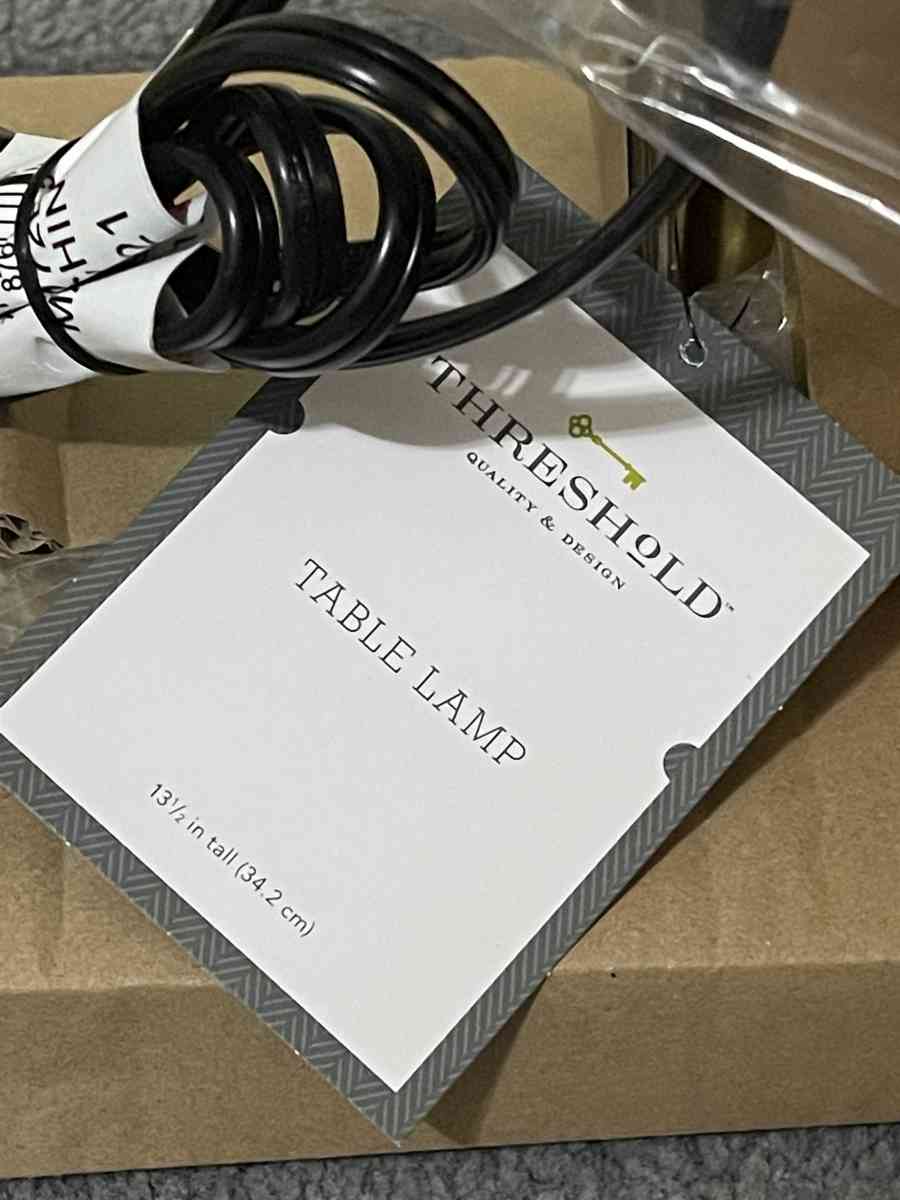 Two Gold Metal Stick Mini Table Lamp  Threshold - Antioch, Tennessee - FleaMarketBay