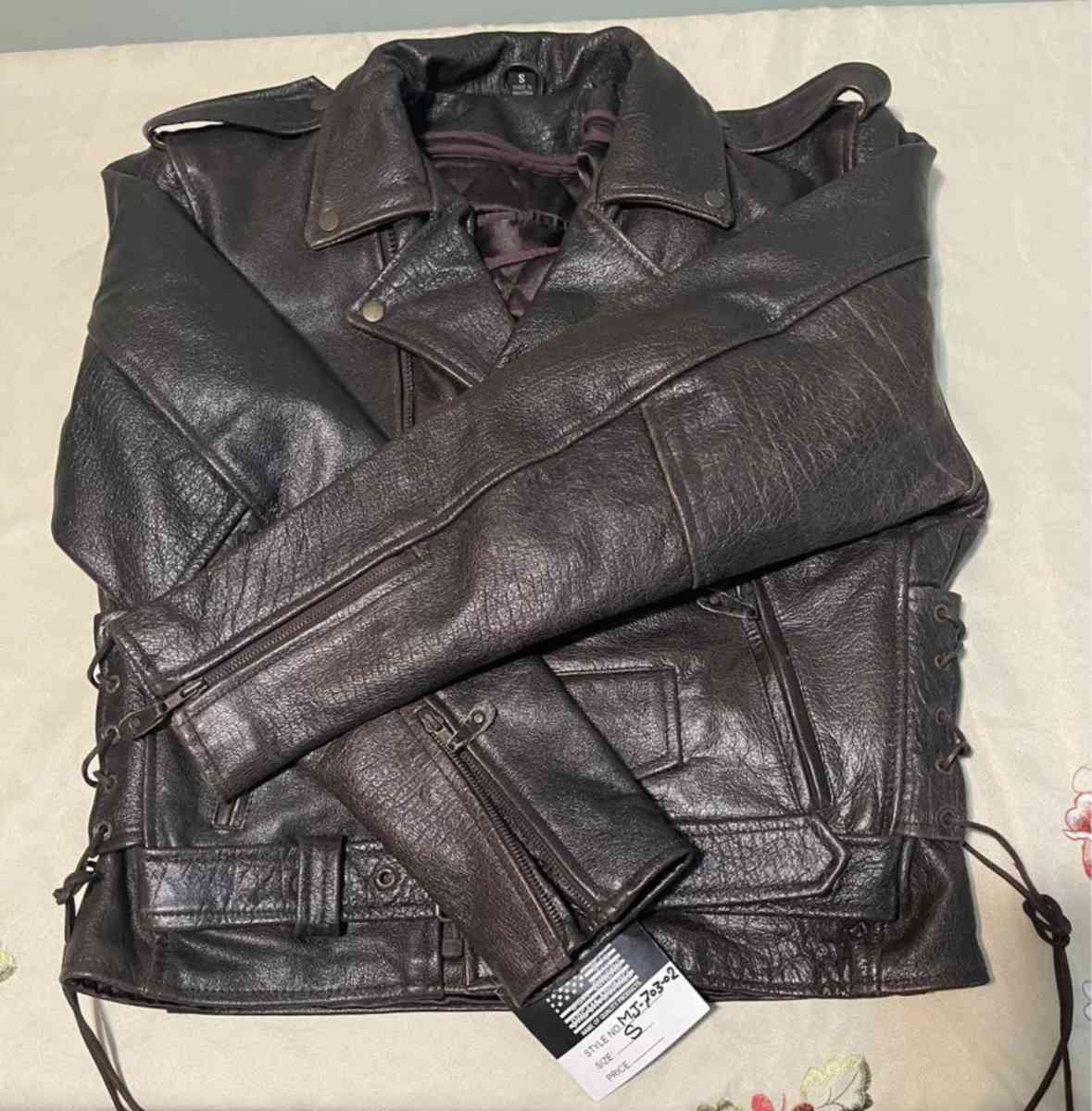 New Mens Bikers Genuine leather jacket with Emboss Eagle - Antioch, Tennessee