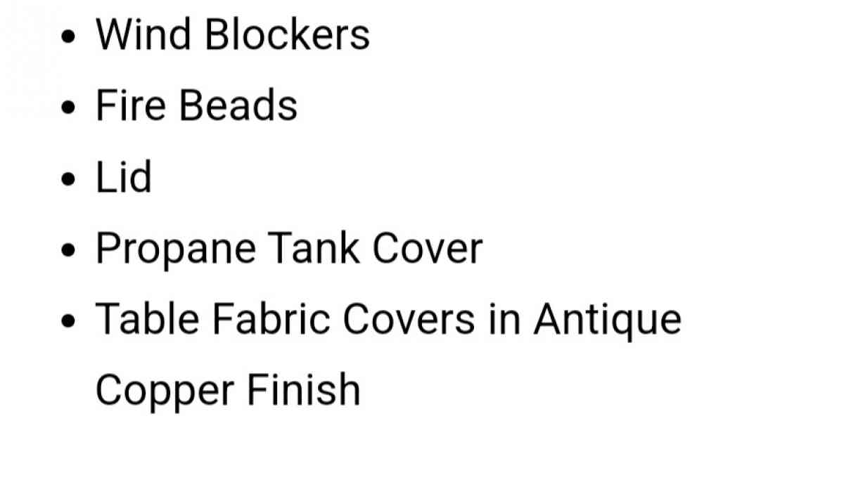 brushed antique copper ornate fire table - Dallas, Texas - FleaMarketBay