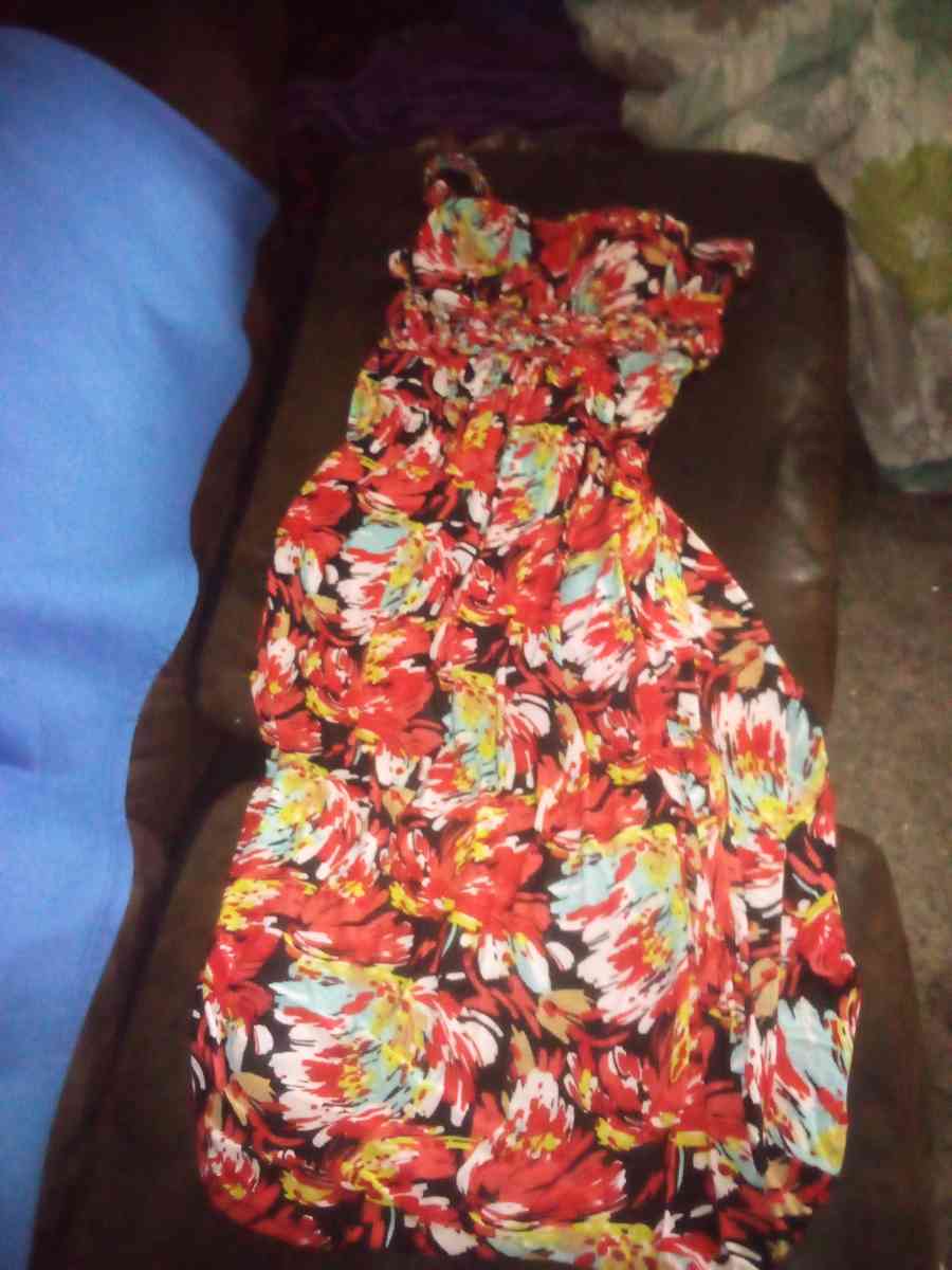 women strap flower summer dress