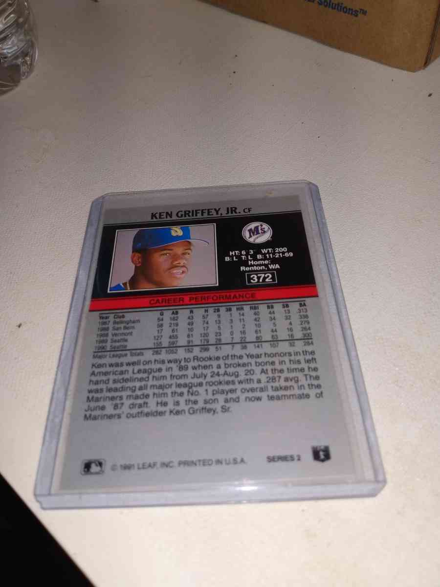 1991 leaf Ken Griffey Jr - Alicia, Arkansas - FleaMarketBay