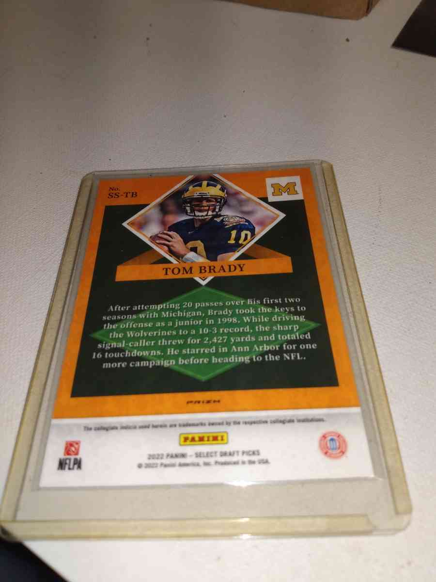 2022 select Tom Brady and his college uniform - Alicia, Arkansas - FleaMarketBay