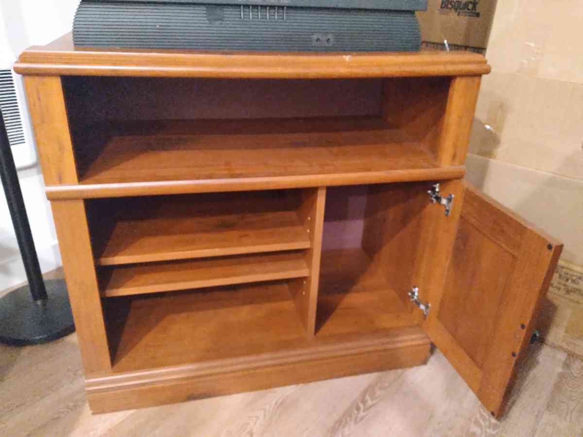 TV Stand with shelves and cabinet - Arlington, Washington - FleaMarketBay