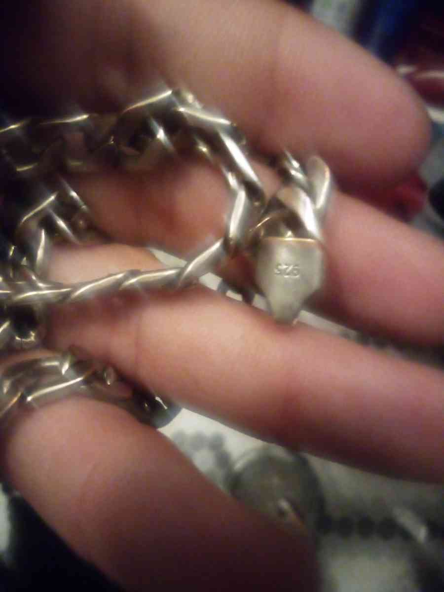 925 sterling silver necklace 22 inch and 3mm wide - Bedford, Indiana - FleaMarketBay