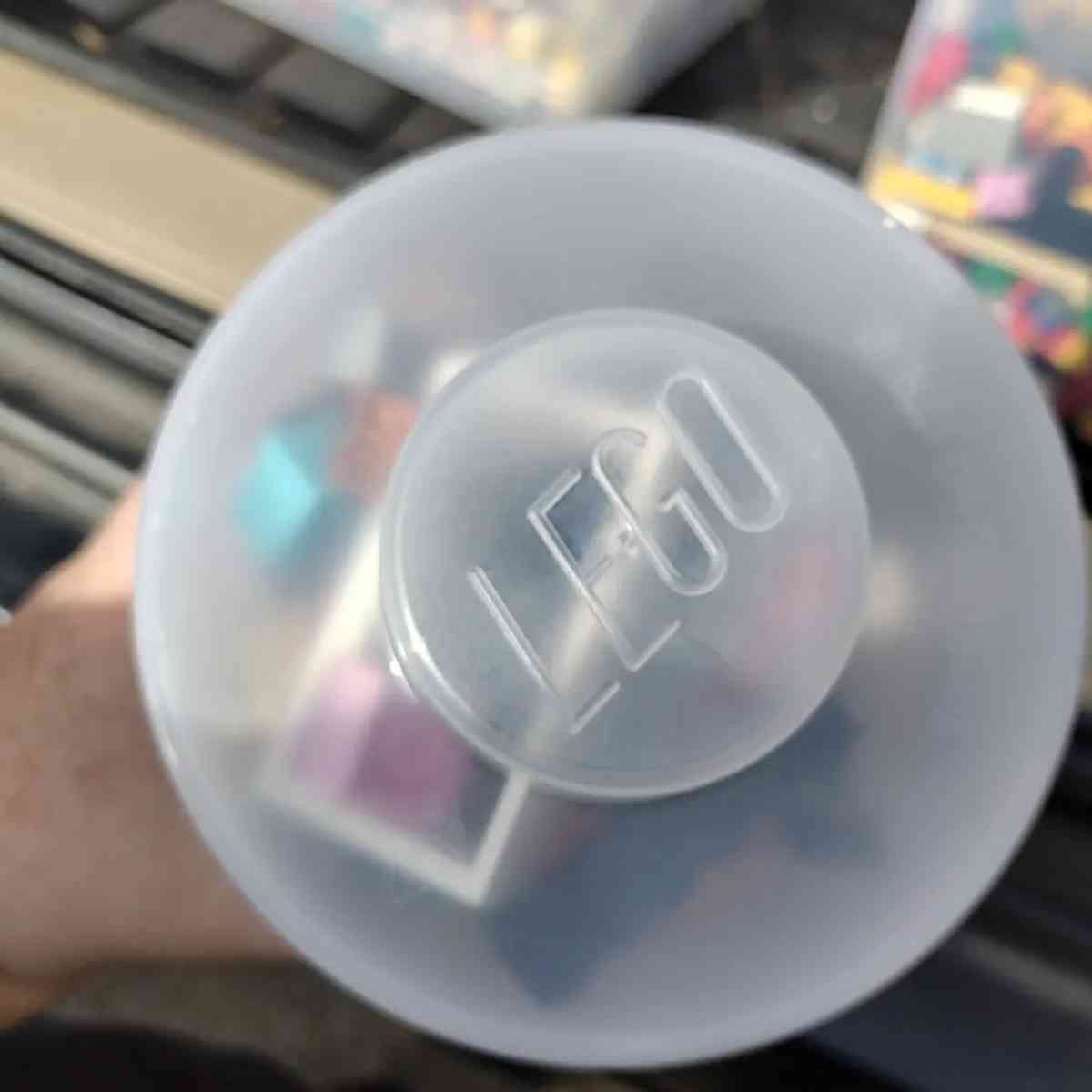 Lego Cup Full with Lid - Saint Charles, Missouri - FleaMarketBay