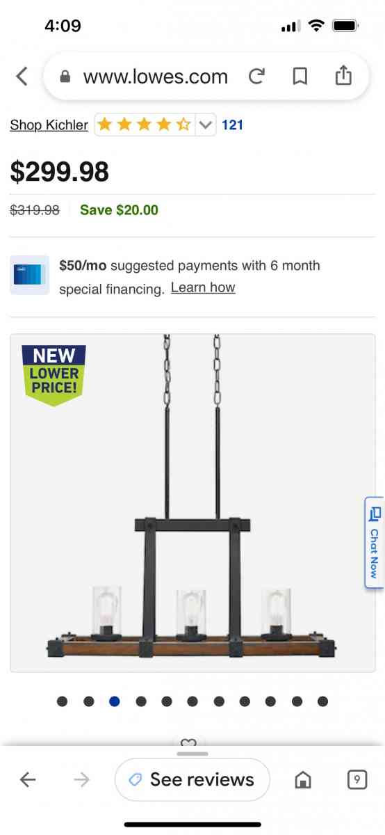 Beautiful 3 light chandelier - Orlando, Florida - FleaMarketBay