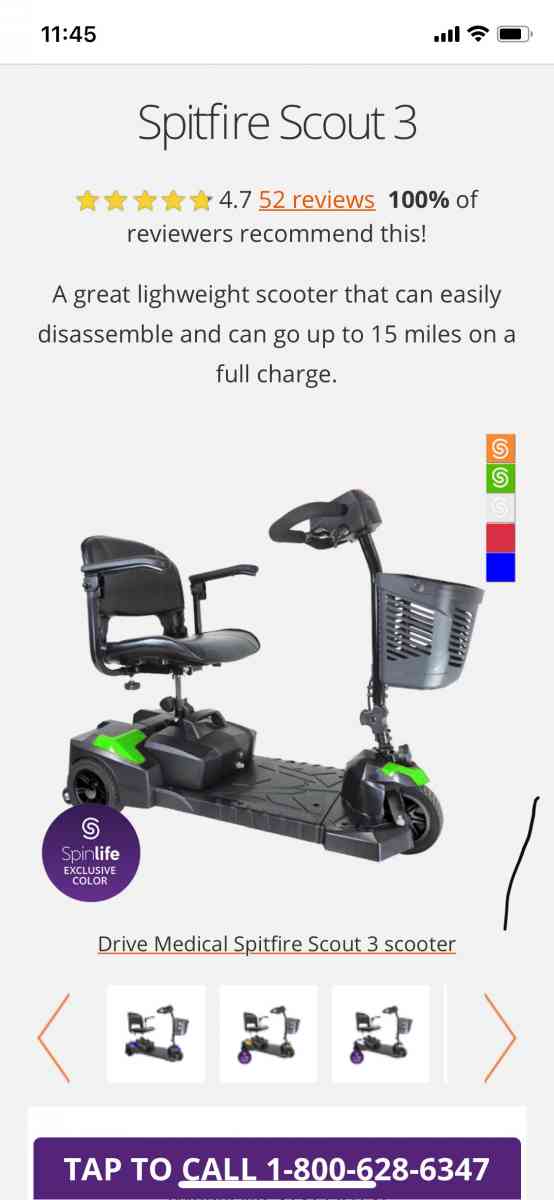 Brand New Drive Medical Scout 3 Scooter - Orlando, Florida - FleaMarketBay