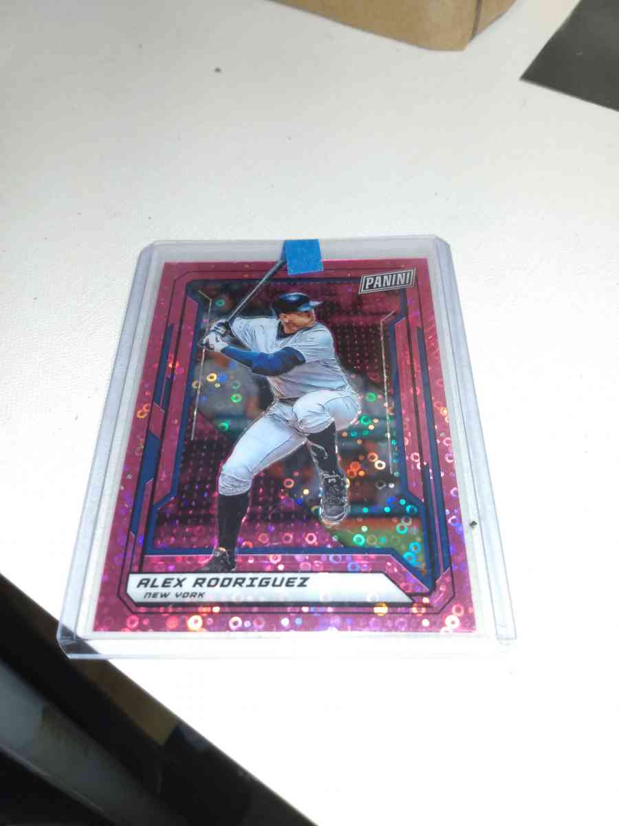 2019 panini pink border refractor Alex Rodriguez card is num