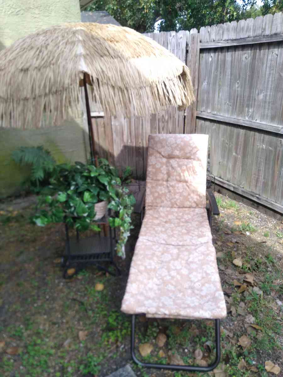 Tiki Umbrella and lounger - Pinellas Park, Florida