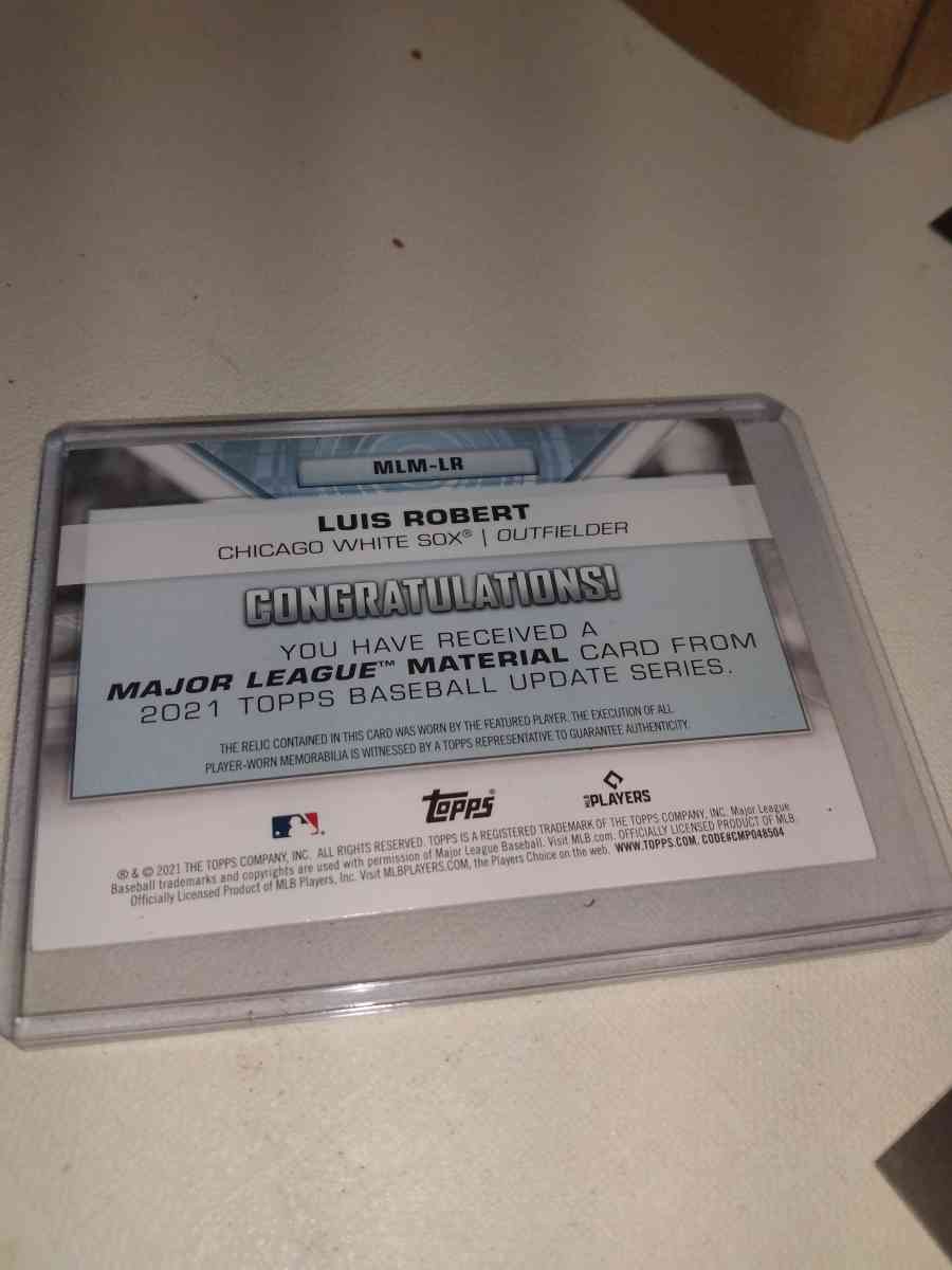 2021 Topps Luis Robert relic - Alicia, Arkansas - FleaMarketBay