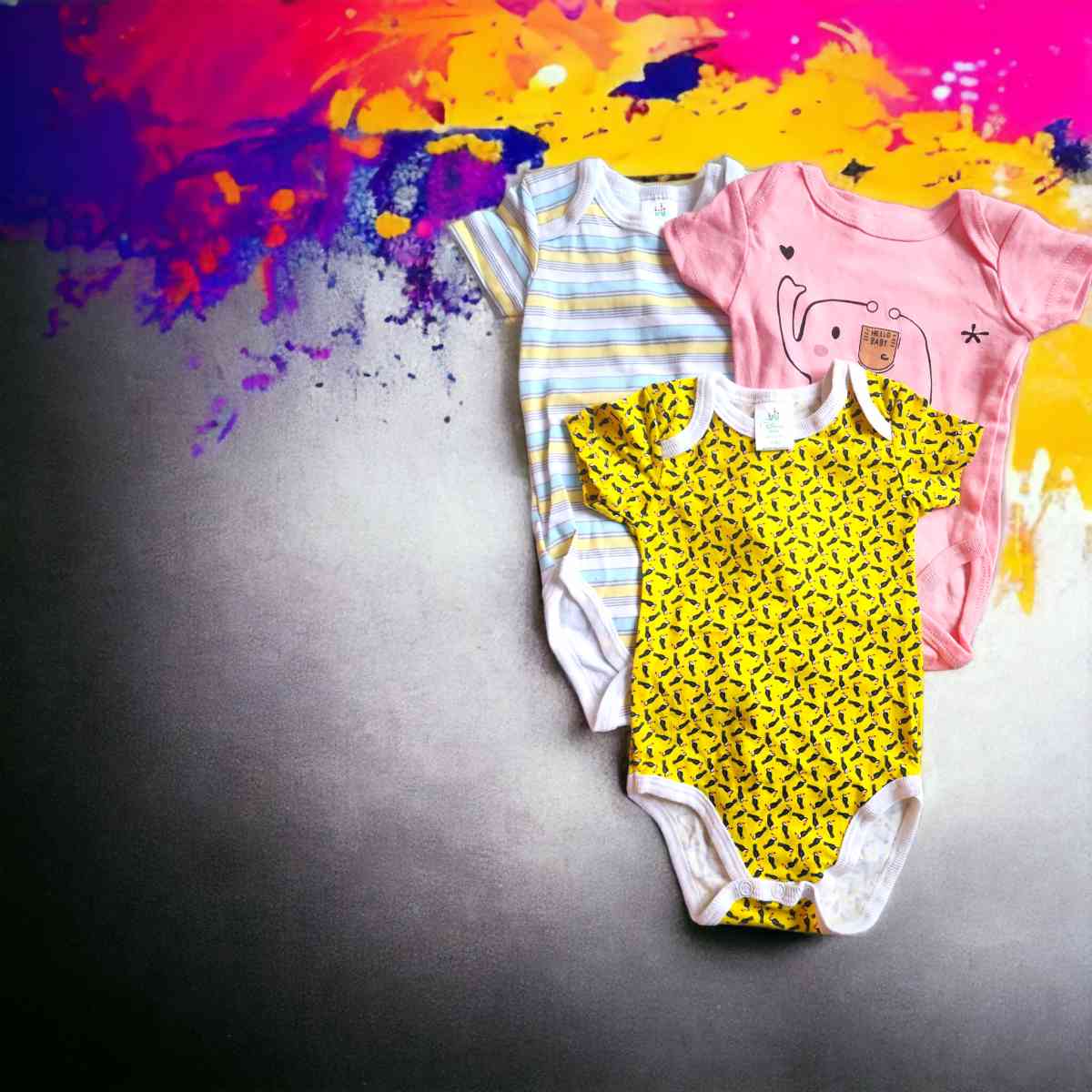 Random Brand New Onesies short sleeve 3pack - Derby, Connecticut - FleaMarketBay