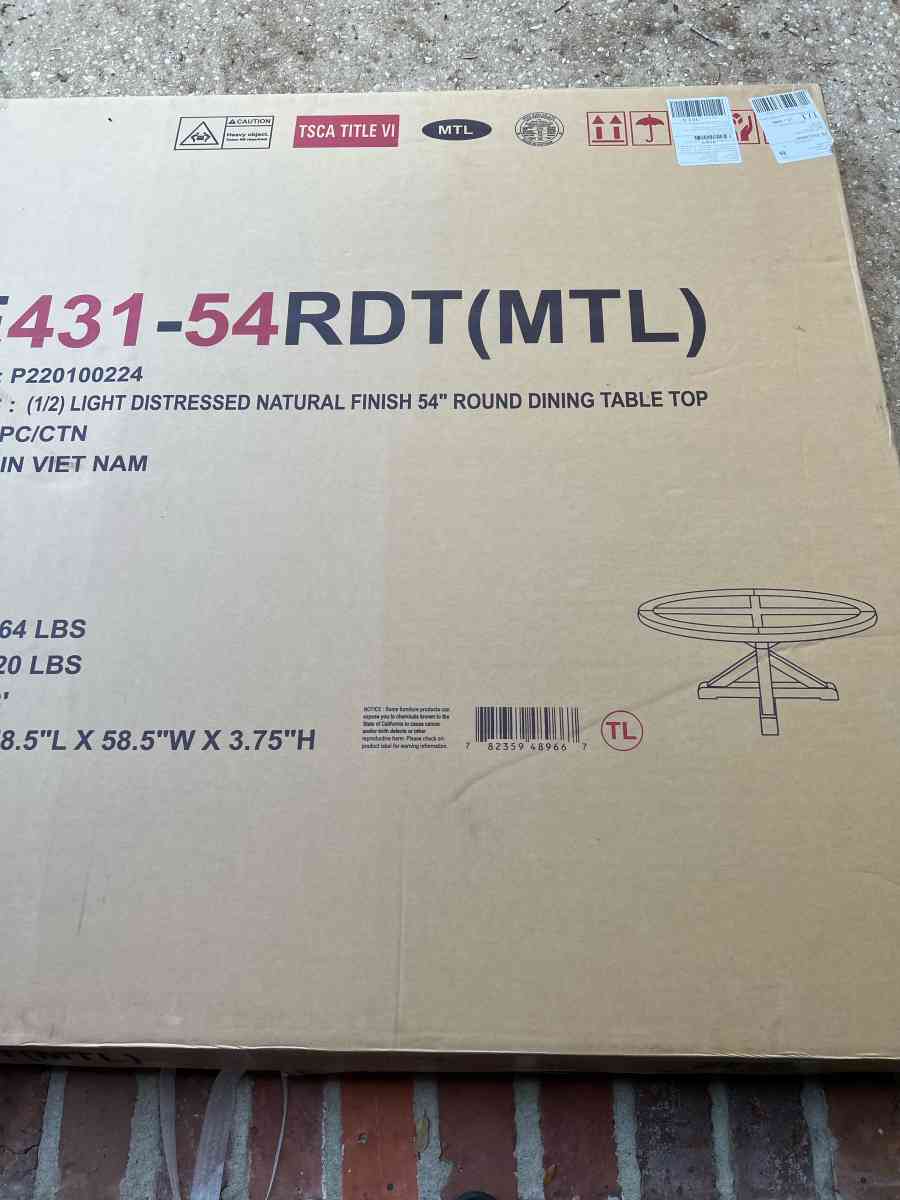 Brand new in box beautiful rustic solid wood dining table - Orlando, Florida - FleaMarketBay