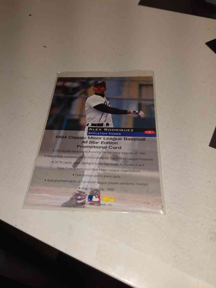 classic top prospect Alex Rodriguez - Alicia, Arkansas - FleaMarketBay