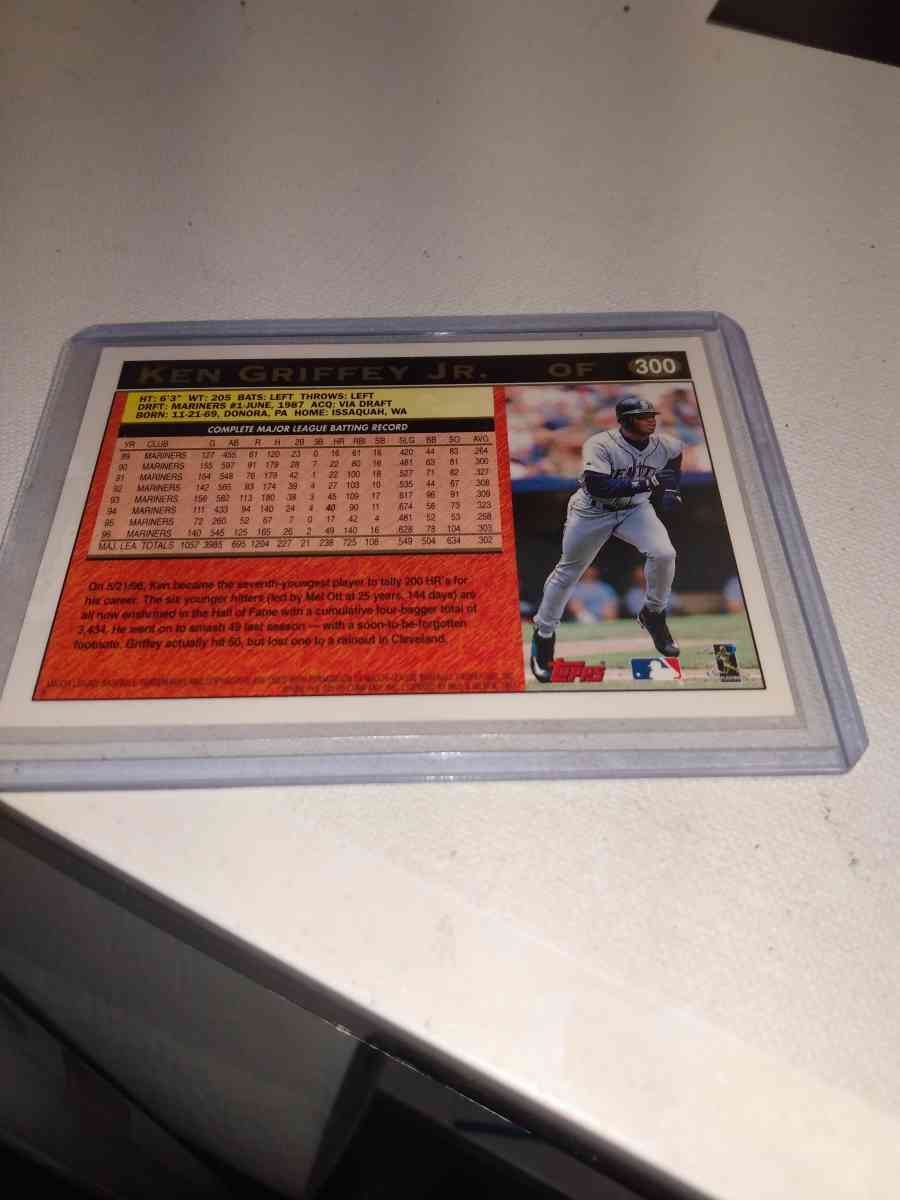 1997 Topps Ken Griffey Jr - Alicia, Arkansas - FleaMarketBay