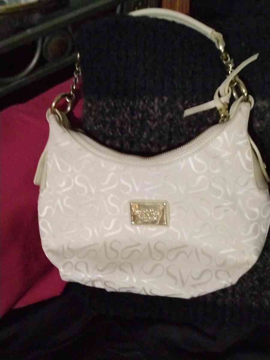 SIMPLY VERA VERA WANG WHITE CANVAS HANDBAG - Belen, New Mexico