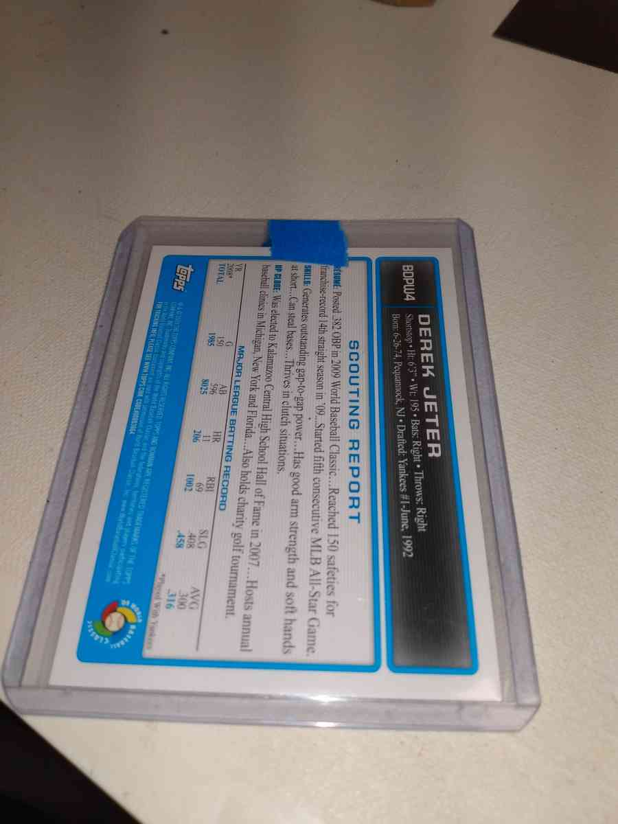 Topps 2009 Derek Jeter gold border - Alicia, Arkansas - FleaMarketBay