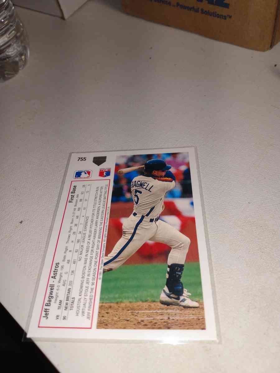 1991 upper Deck Jeff bagwell card number 755 - Alicia, Arkansas - FleaMarketBay
