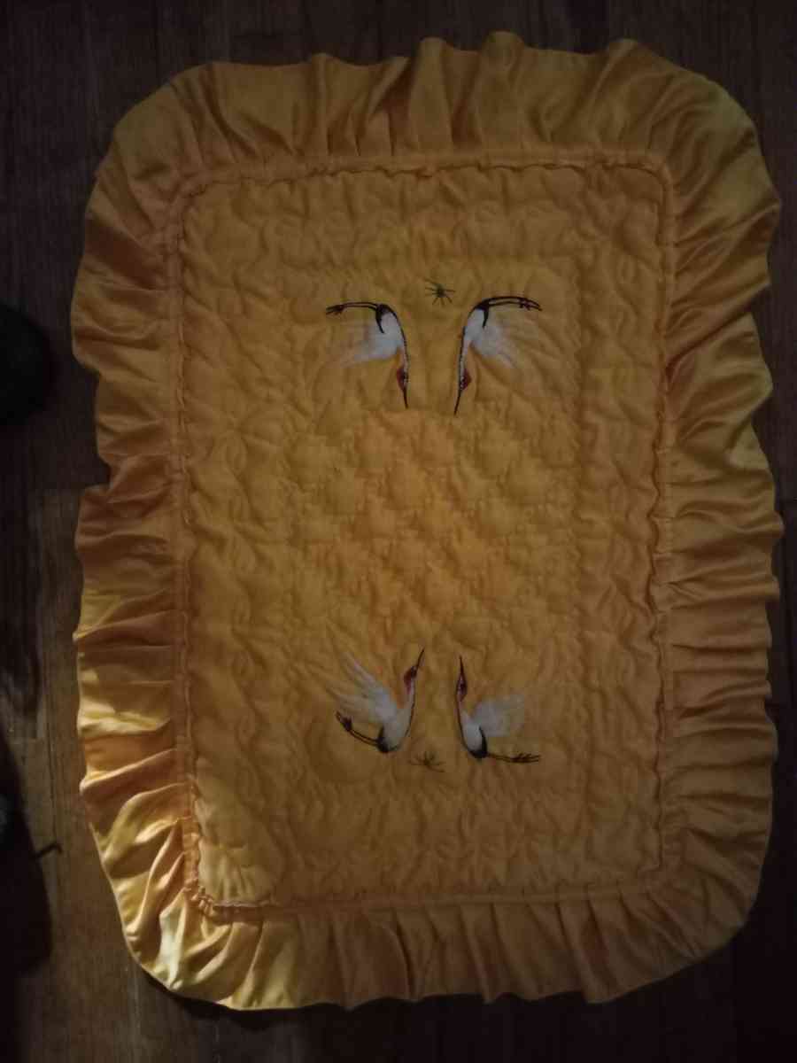 vintage Korean embroidered pillowcase - Bangor, Maine