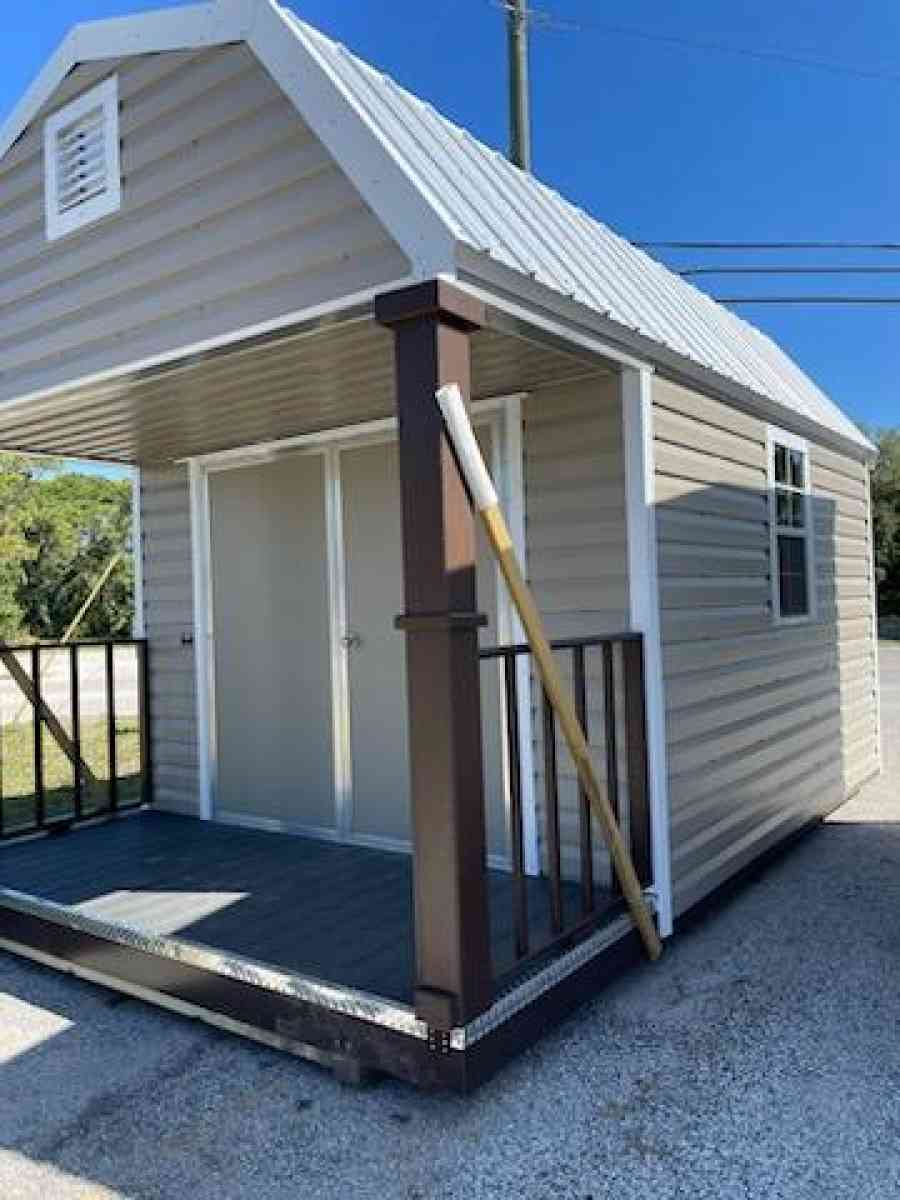 10x16 Lark Shed with Porch - Mims, Florida