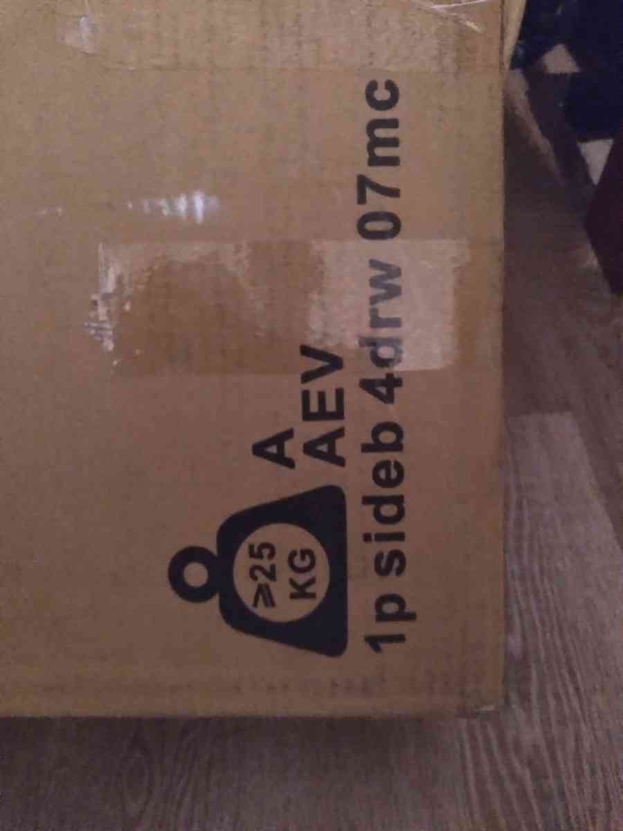 two 4 drawer and two 2 drawer with shelves grey chests - Arlington, Washington - FleaMarketBay