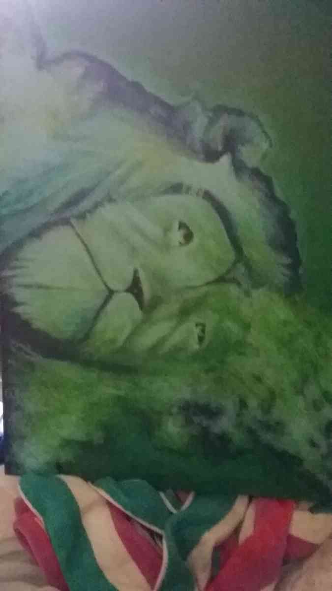canvas painted portrait of the lion from The Wizard of Oz it - Victorville, California - FleaMarketBay