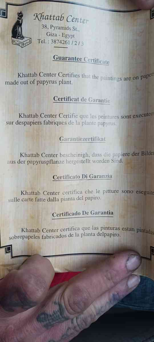 Authentic Egyptian Scroll - Sparta, Tennessee - FleaMarketBay