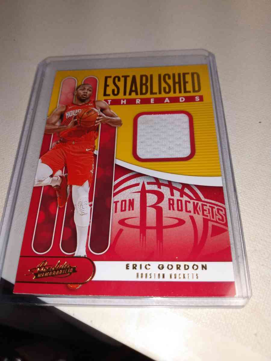 2019 2020 established threads Eric Gordon relic card panini
