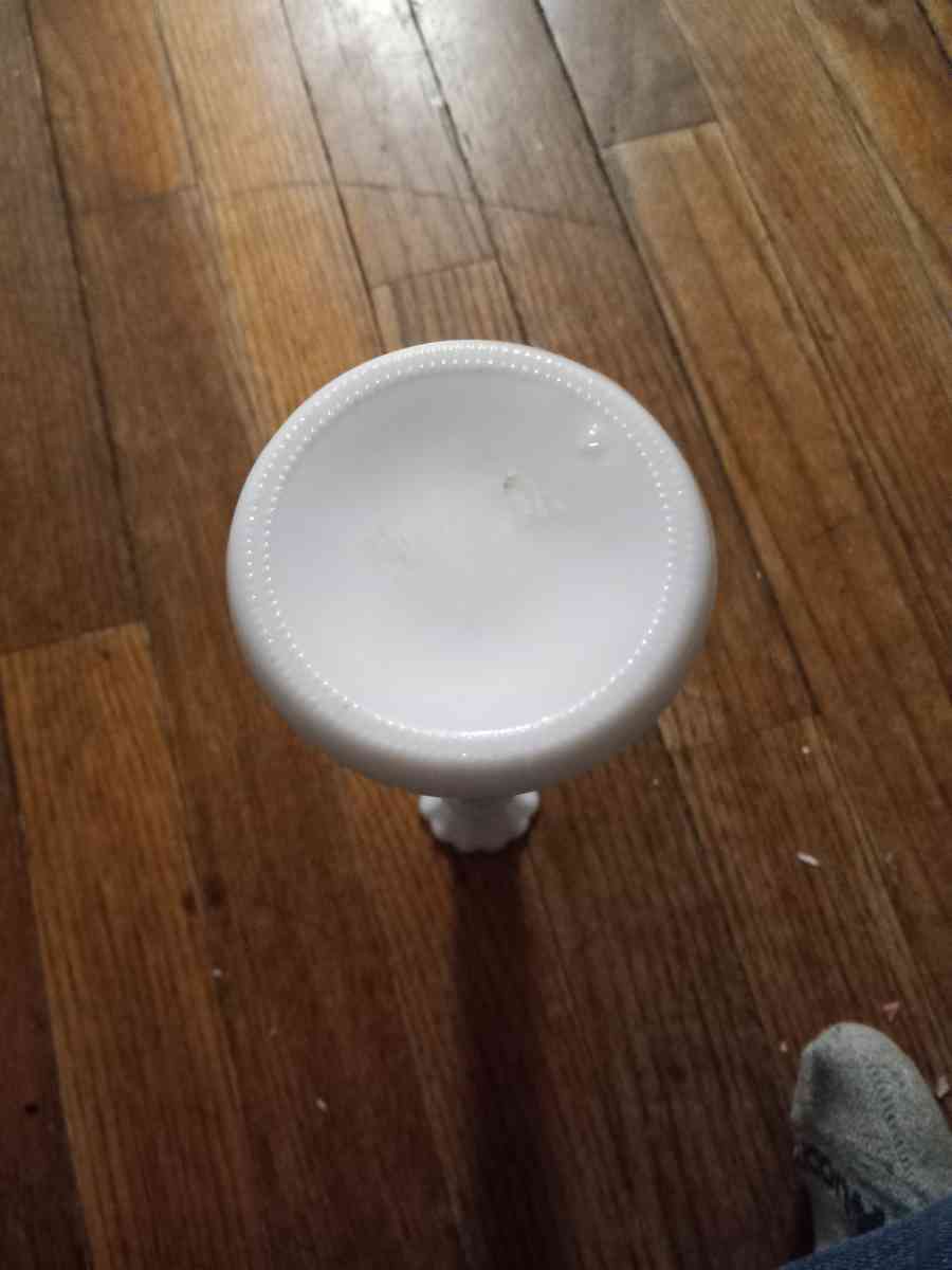 Vintage star and bars milk glass Anchor bud vase - Bangor, Maine - FleaMarketBay