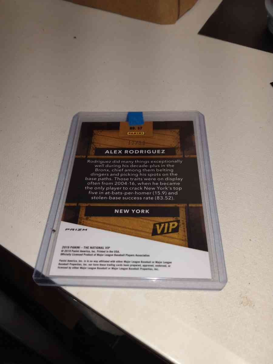 2019 panini pink border refractor Alex Rodriguez card is num - Alicia, Arkansas - FleaMarketBay