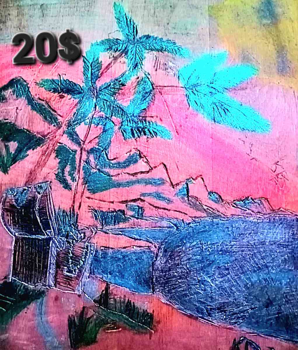 on the beach woodburning - Pasco, Washington