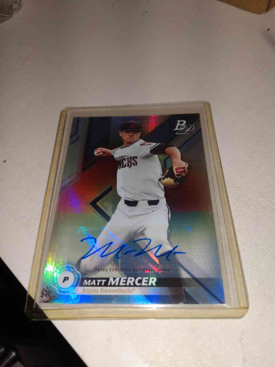 2019 autographed Bowman Matt Mercer