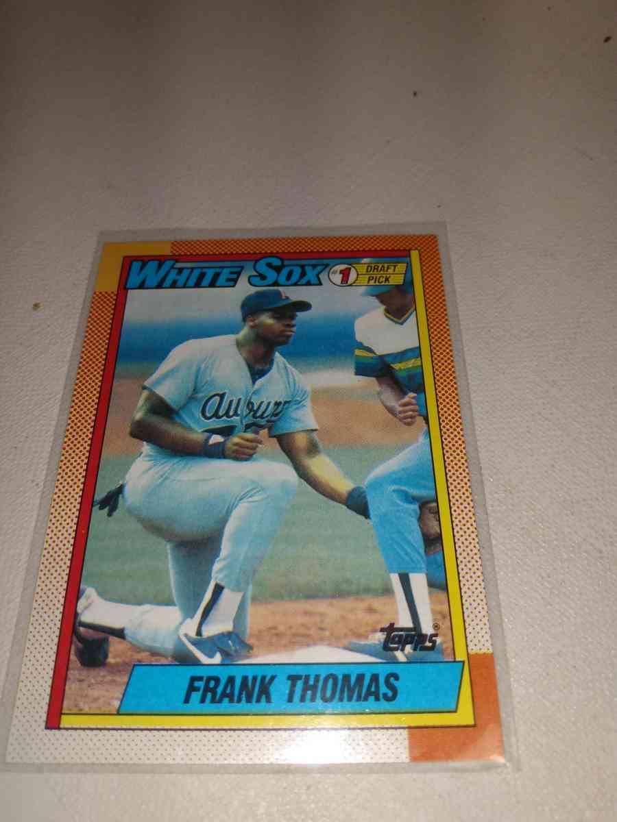 1990 Topps card number 414 Frank Thomas first draft pick