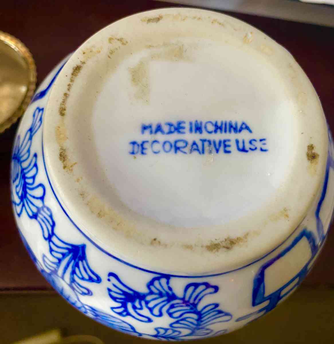 Gorgeous antique porcelain bottle with silver closure - Claremont, California