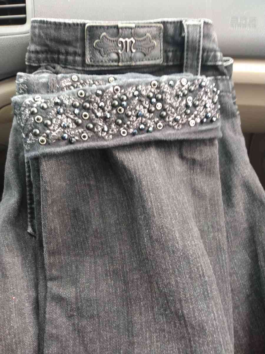 MISSME JEAN CUFFED SKINNY PANTS SIZE 32