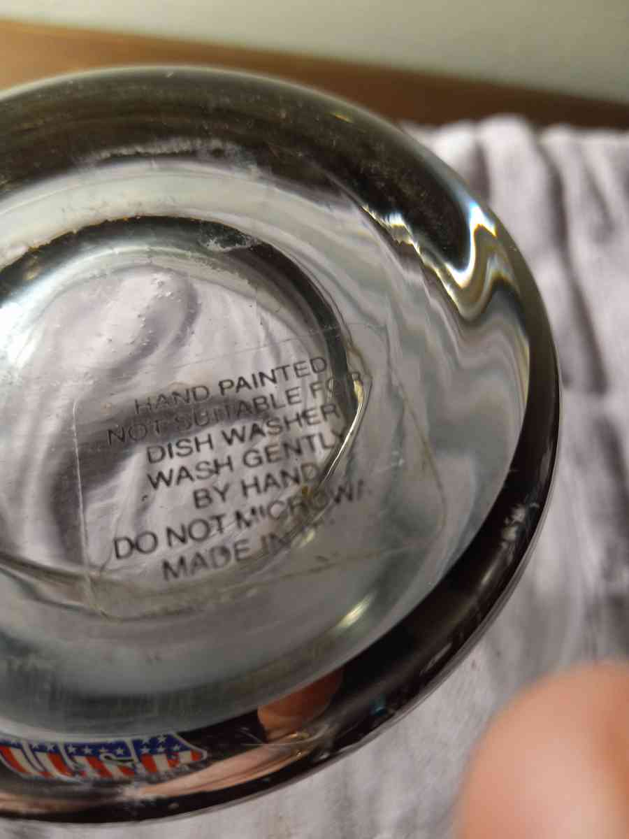 Silver rimmed clear glass vase - Bangor, Maine - FleaMarketBay