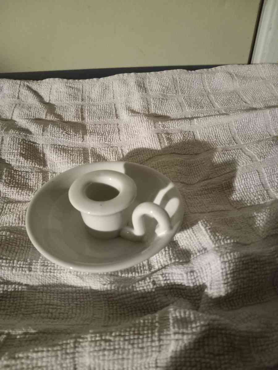 vintage porcelain candle holder - Bangor, Maine