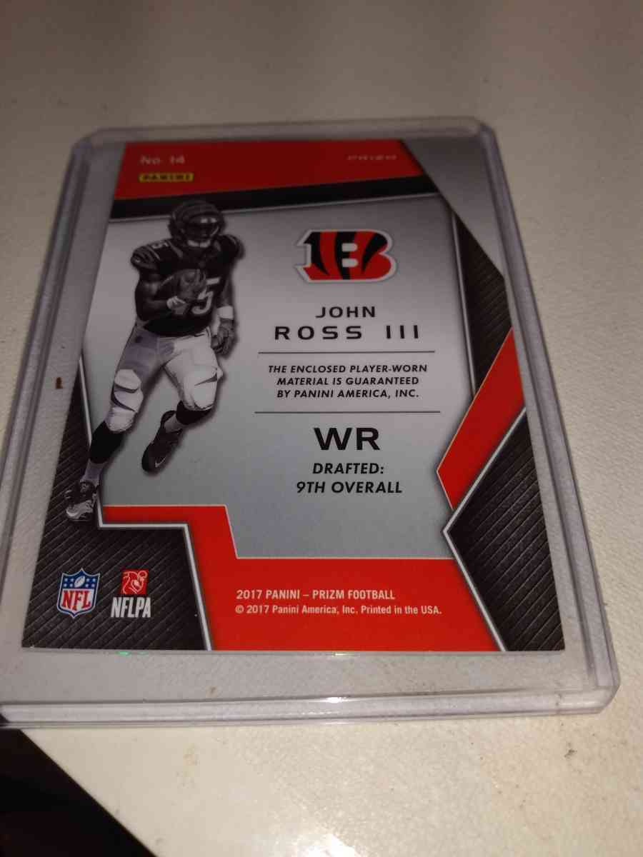 2017 John Ross III relic card premier Jersey prison football - Alicia, Arkansas - FleaMarketBay