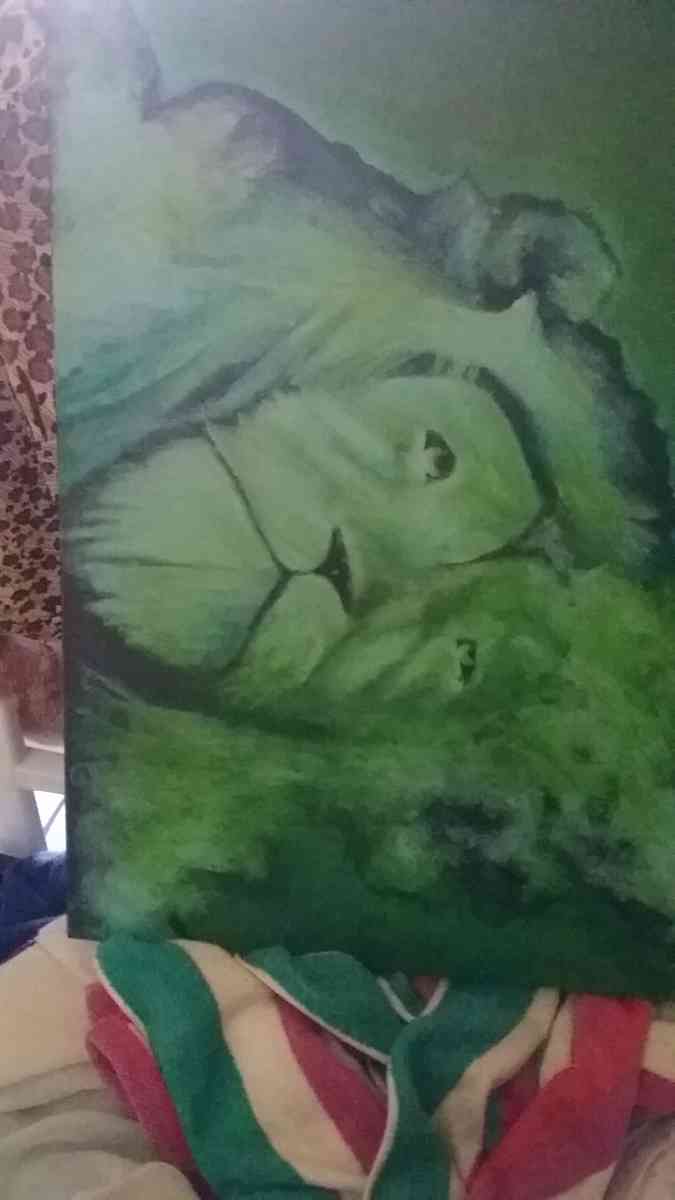 canvas painted portrait of the lion from The Wizard of Oz it - Victorville, California