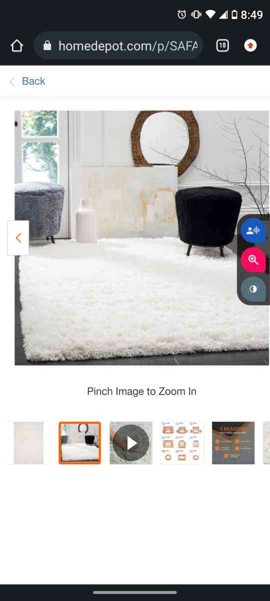 safavieh polar rug white 9x12 - Yuma, Arizona - FleaMarketBay