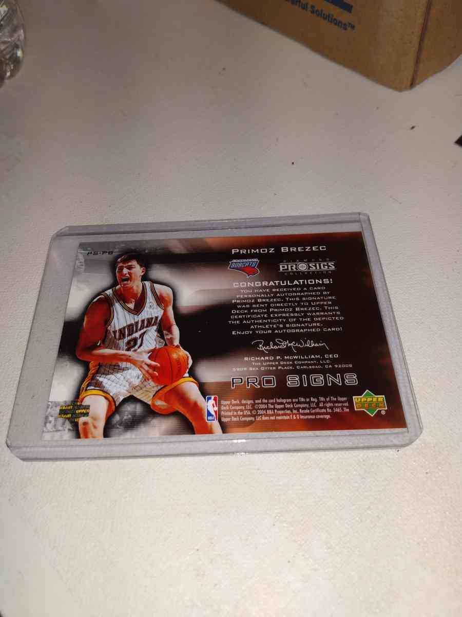 2004 upper Deck primoz Brezec autograph - Alicia, Arkansas - FleaMarketBay